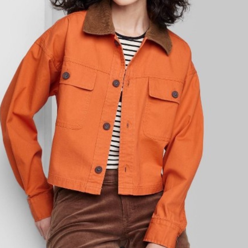 Women's Cropped Canvas Surplus
Shacket - Wild Fable™ Rust XL. NWT - Picture 2 of 3